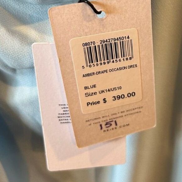 REISS Amber Drape Halter Dress - Size 14 - Runs Small - NWT - Picture 6 of 8